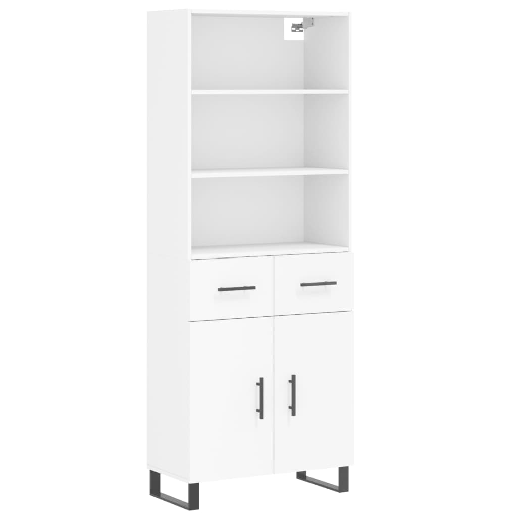 Buffet haut Blanc 69,5x34x180 cm Bois d’ingénierie - XIOS