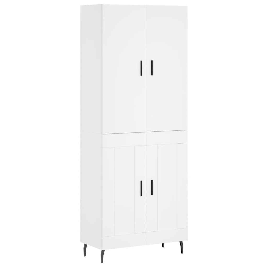 Buffet haut Blanc 69,5x34x180 cm Bois d’ingénierie - XIOS