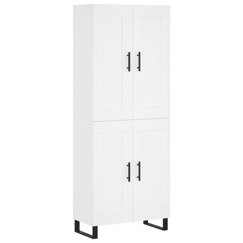 Buffet haut Blanc 69,5x34x180 cm Bois d’ingénierie - XIOS