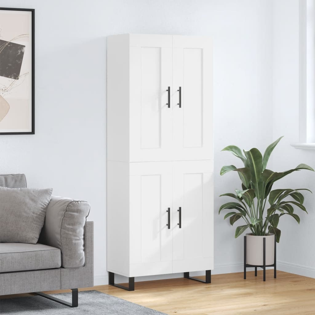 Buffet haut Blanc 69,5x34x180 cm Bois d’ingénierie - XIOS