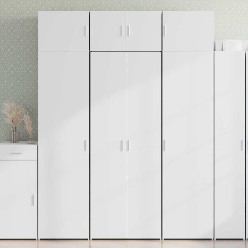 Buffet haut blanc 70x42,5x185 cm bois d’ingénierie - XIOS