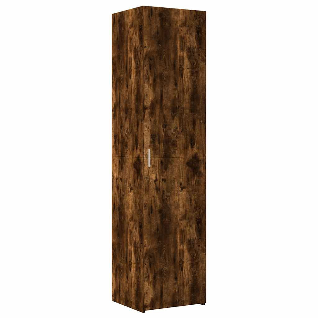 Buffet haut chêne fumé 45x42,5x185 cm bois d’ingénierie - XIOS