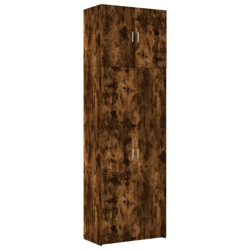Buffet haut chêne fumé 80x42,5x249 cm bois d’ingénierie - XIOS