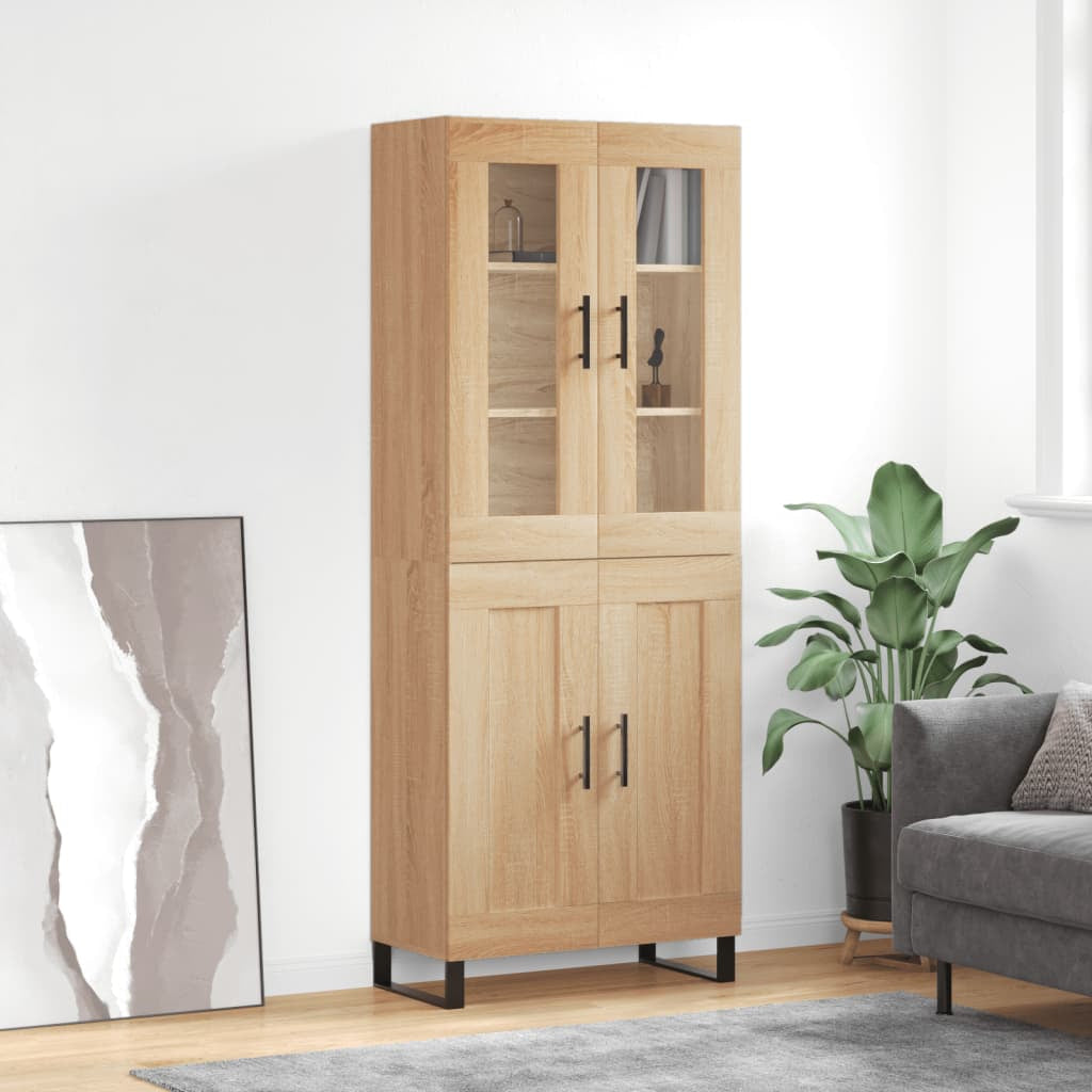 Buffet haut Chêne sonoma 69,5x34x180 cm Bois d’ingénierie - XIOS