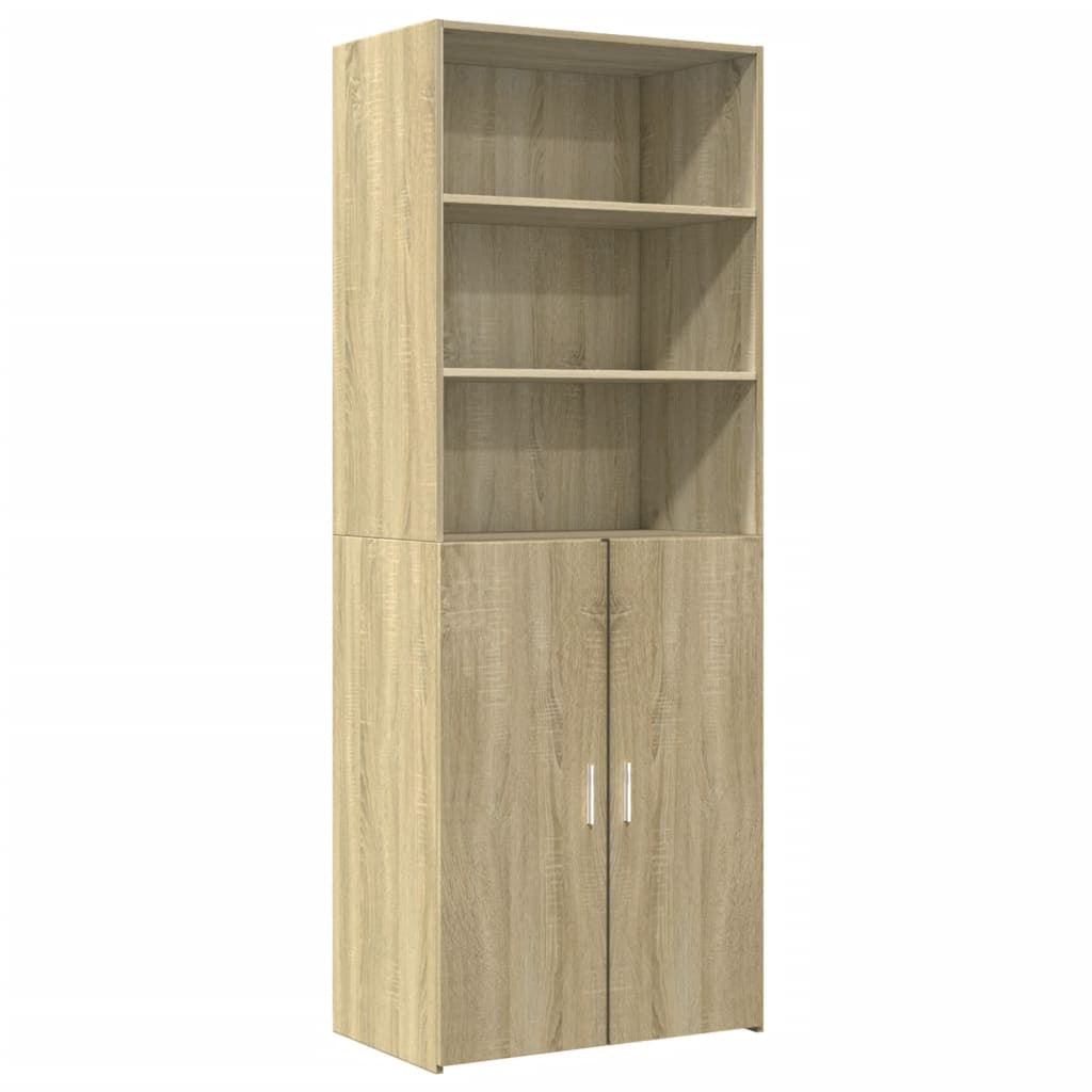 Buffet haut chêne sonoma 70x42,5x185 cm bois d’ingénierie - XIOS