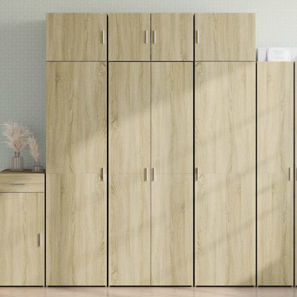 Buffet haut chêne sonoma 70x42,5x185 cm bois d’ingénierie - XIOS