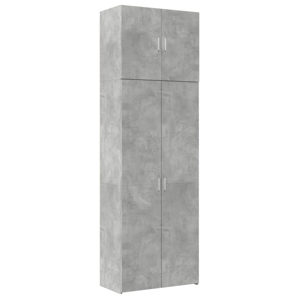 Buffet haut gris béton 80x42,5x249 cm bois d’ingénierie - XIOS