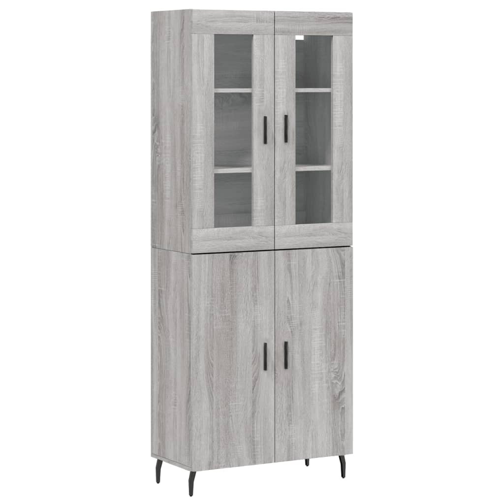 Buffet haut Sonoma gris 69,5x34x180 cm Bois d’ingénierie - XIOS