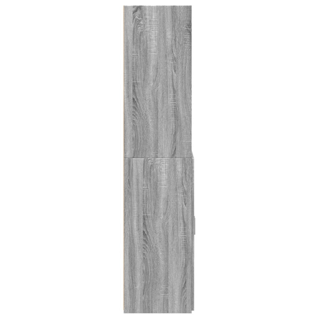 Buffet haut sonoma gris 70x42,5x185 cm bois d’ingénierie - XIOS