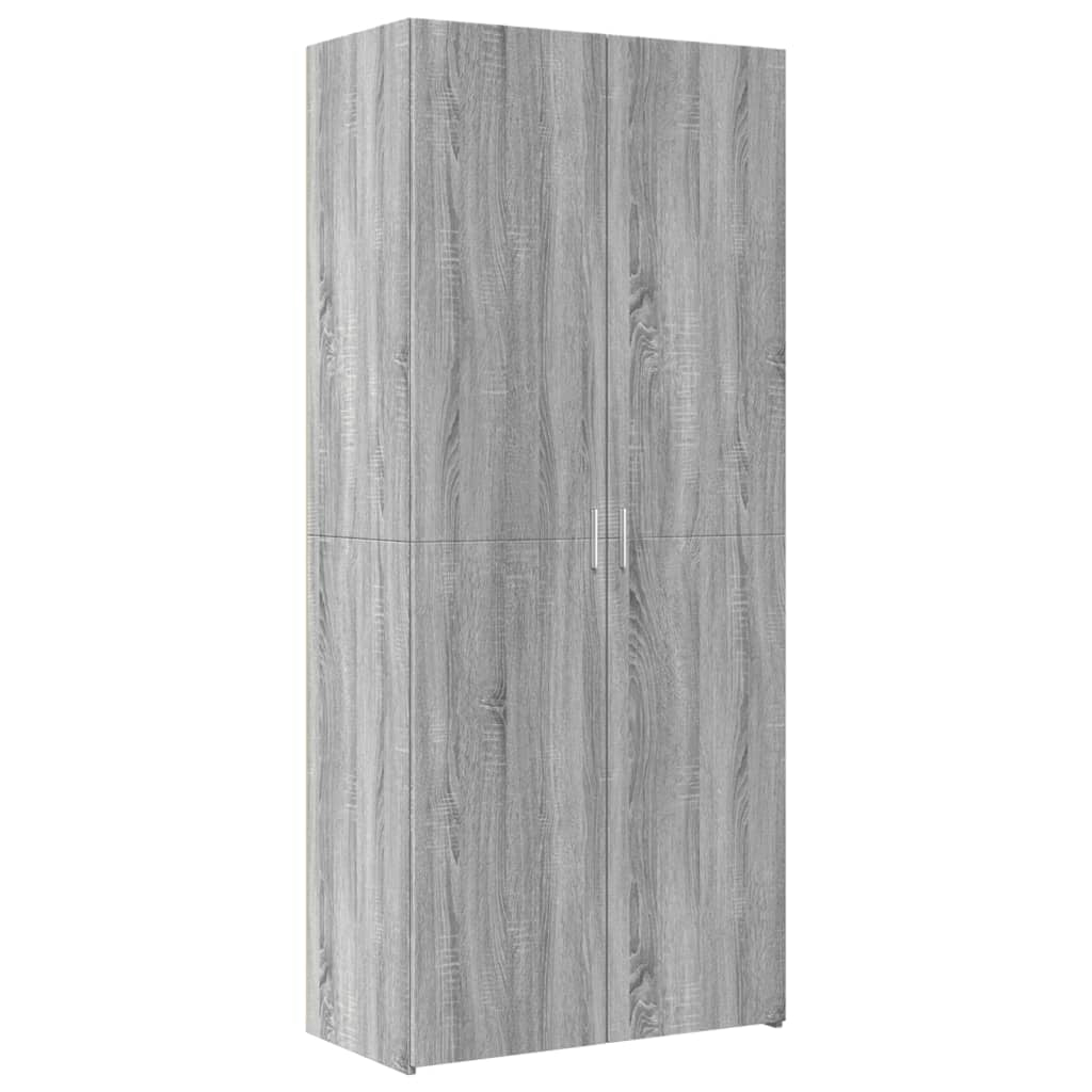 Buffet haut sonoma gris 80x42,5x185 cm bois d’ingénierie - XIOS