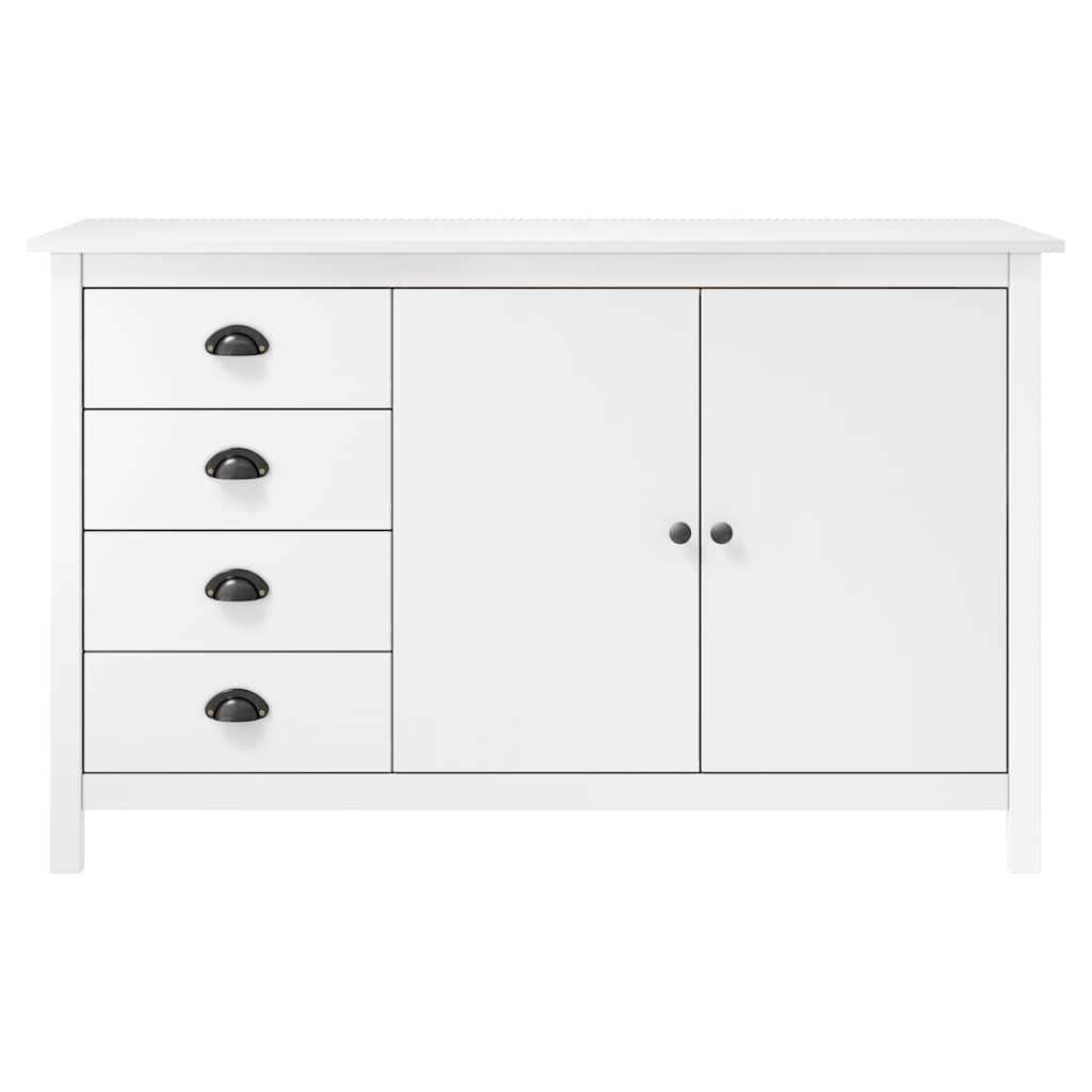 Buffet Hill Blanc 130x40x80 cm Bois de pin solide - XIOS