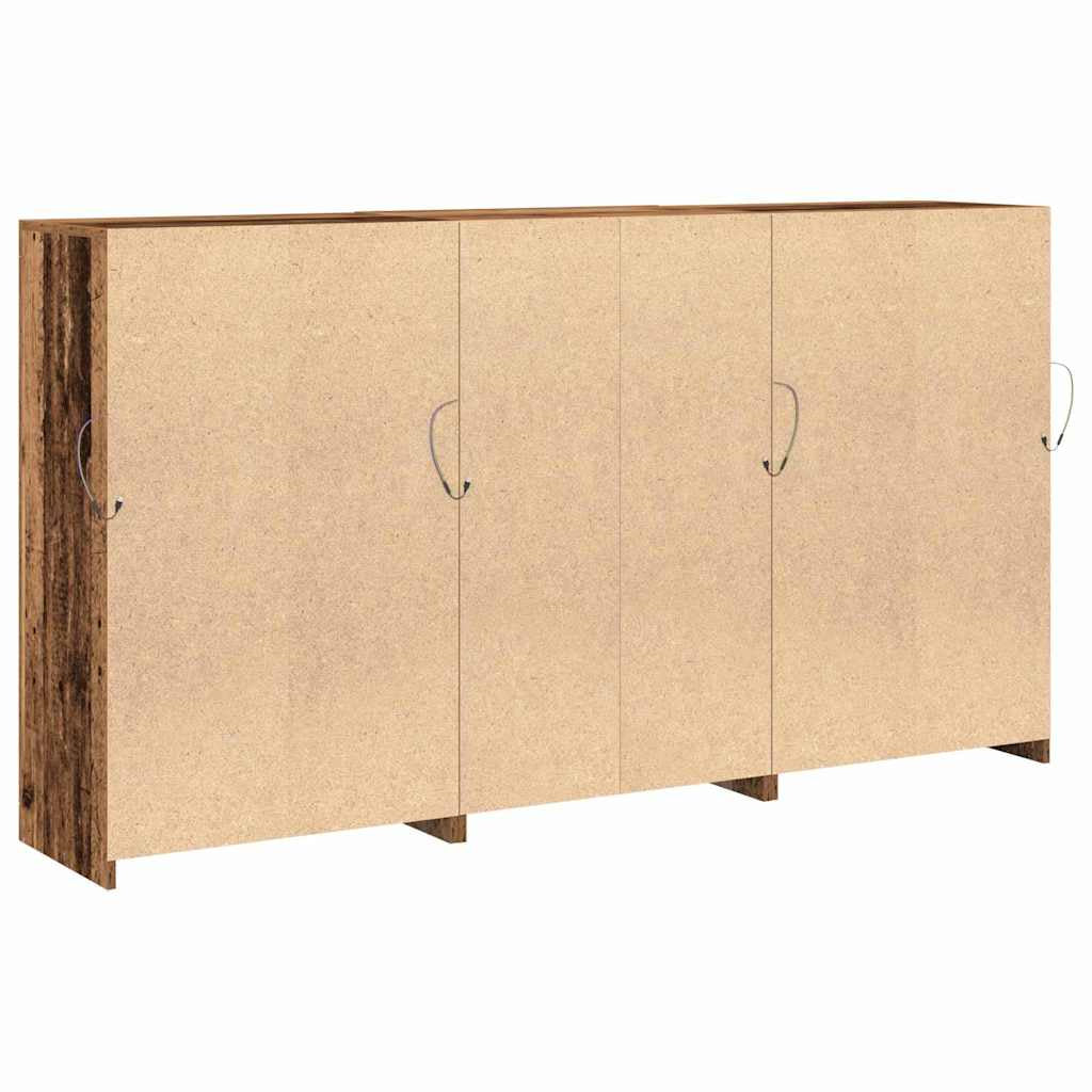 Buffet LED Bois ancien 181,5 x 37 x 100 cm Bois d’ingénierie - XIOS