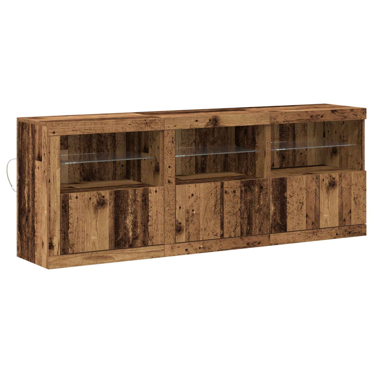 Buffet LED Bois Ancien 181 x 37 x 67 cm Bois d’ingénierie - XIOS