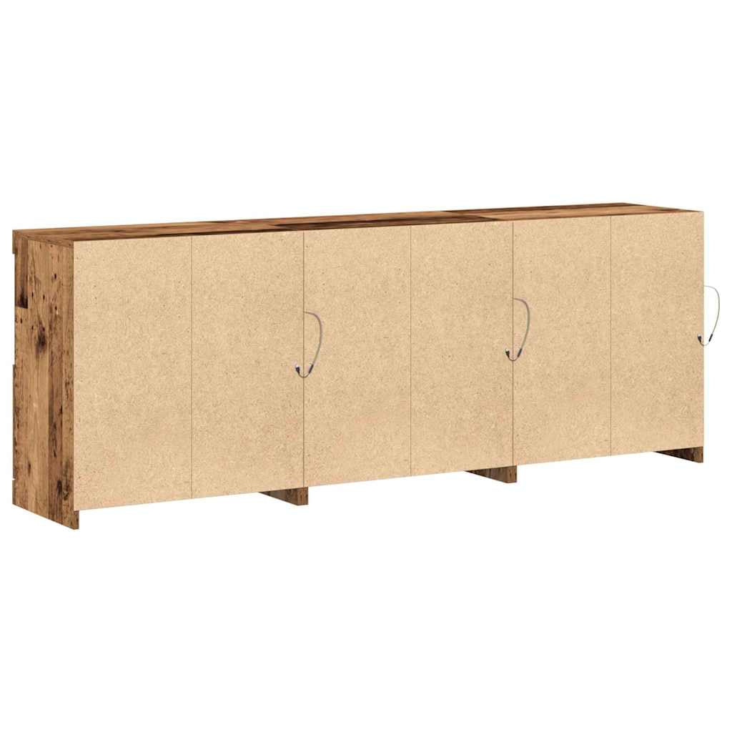 Buffet LED Bois Ancien 181 x 37 x 67 cm Bois d’ingénierie - XIOS