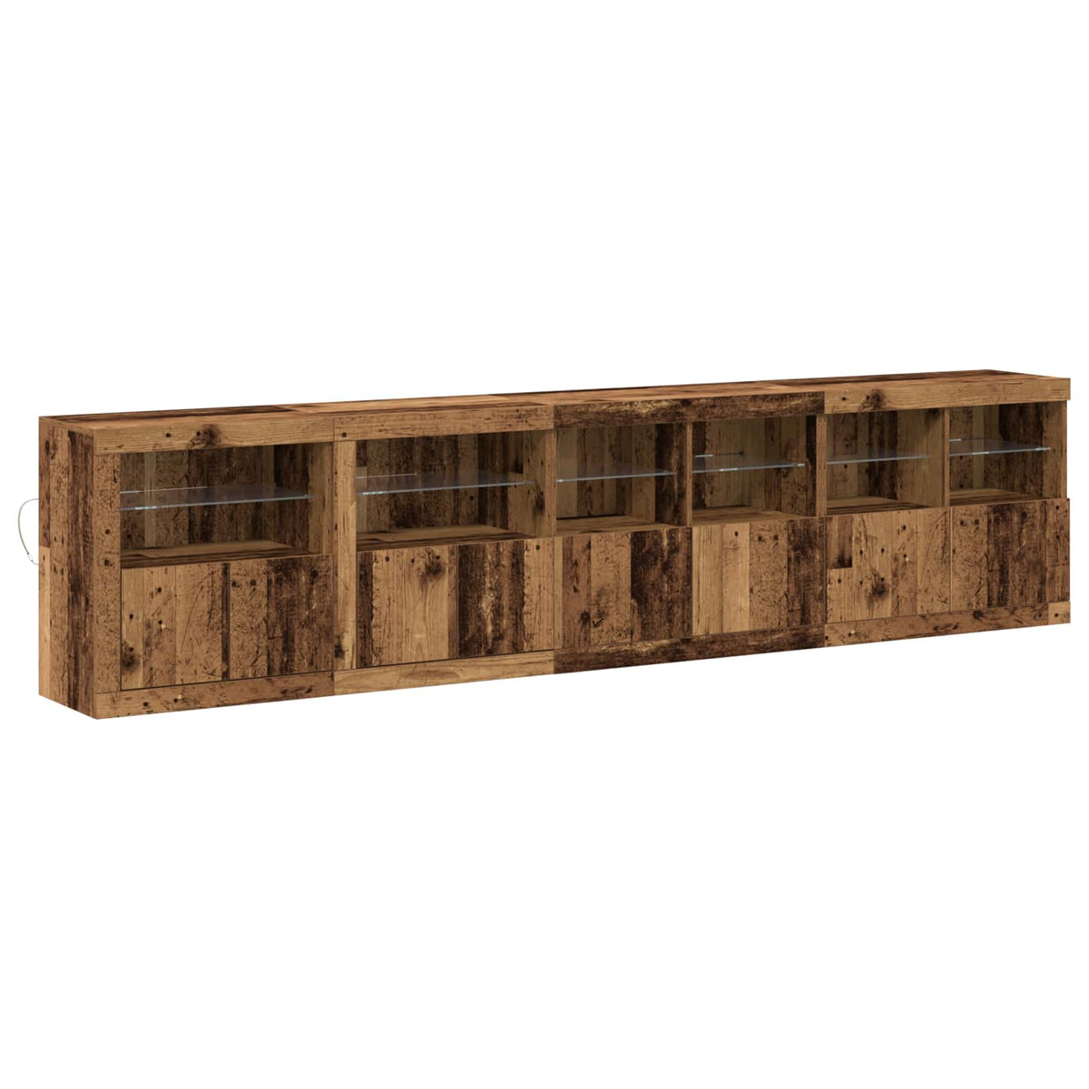 Buffet LED Bois ancien 283 x 37 x 67 cm Bois d’ingénierie - XIOS