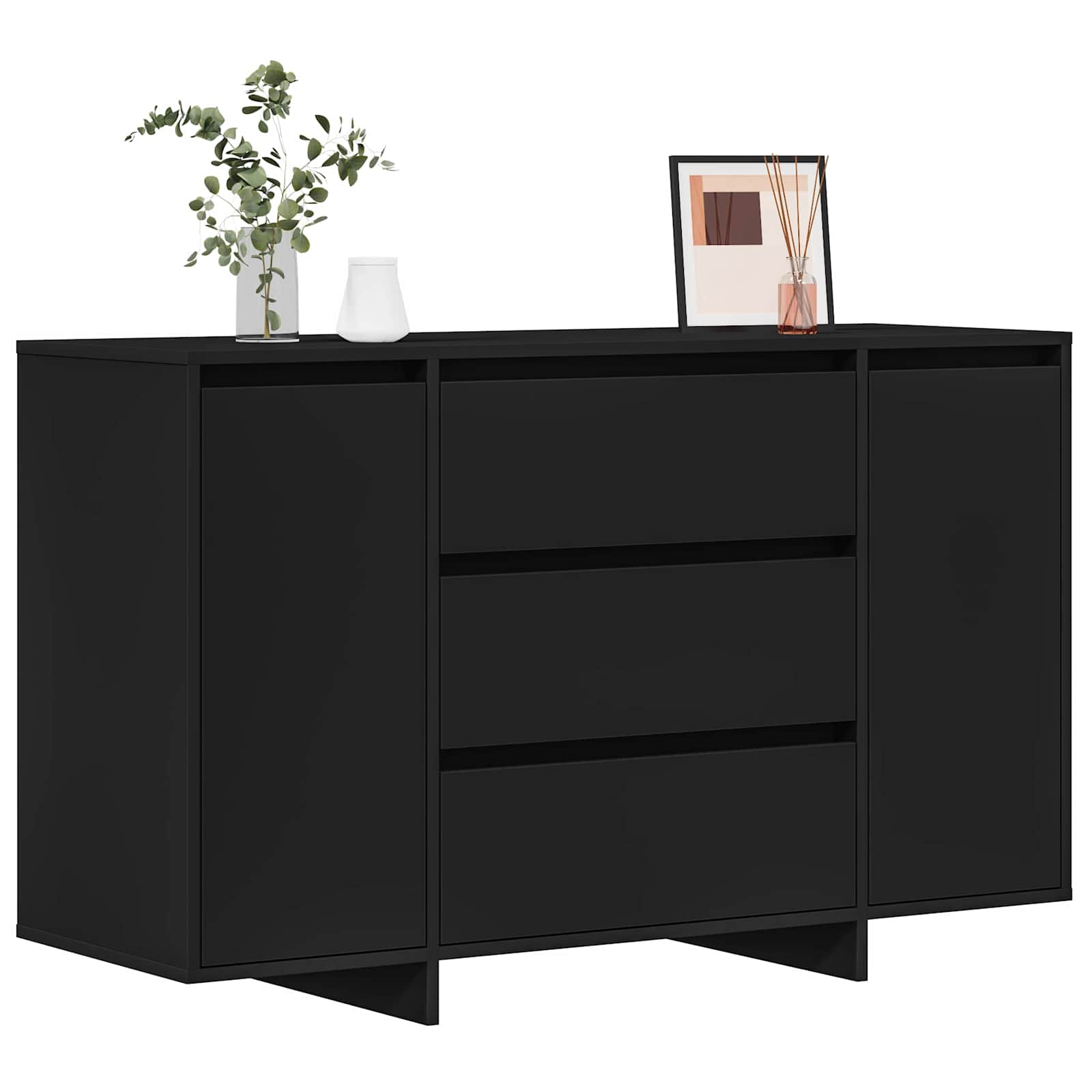 Buffet Noir 120 x 41 x 75 cm Bois d'ingénierie - XIOS