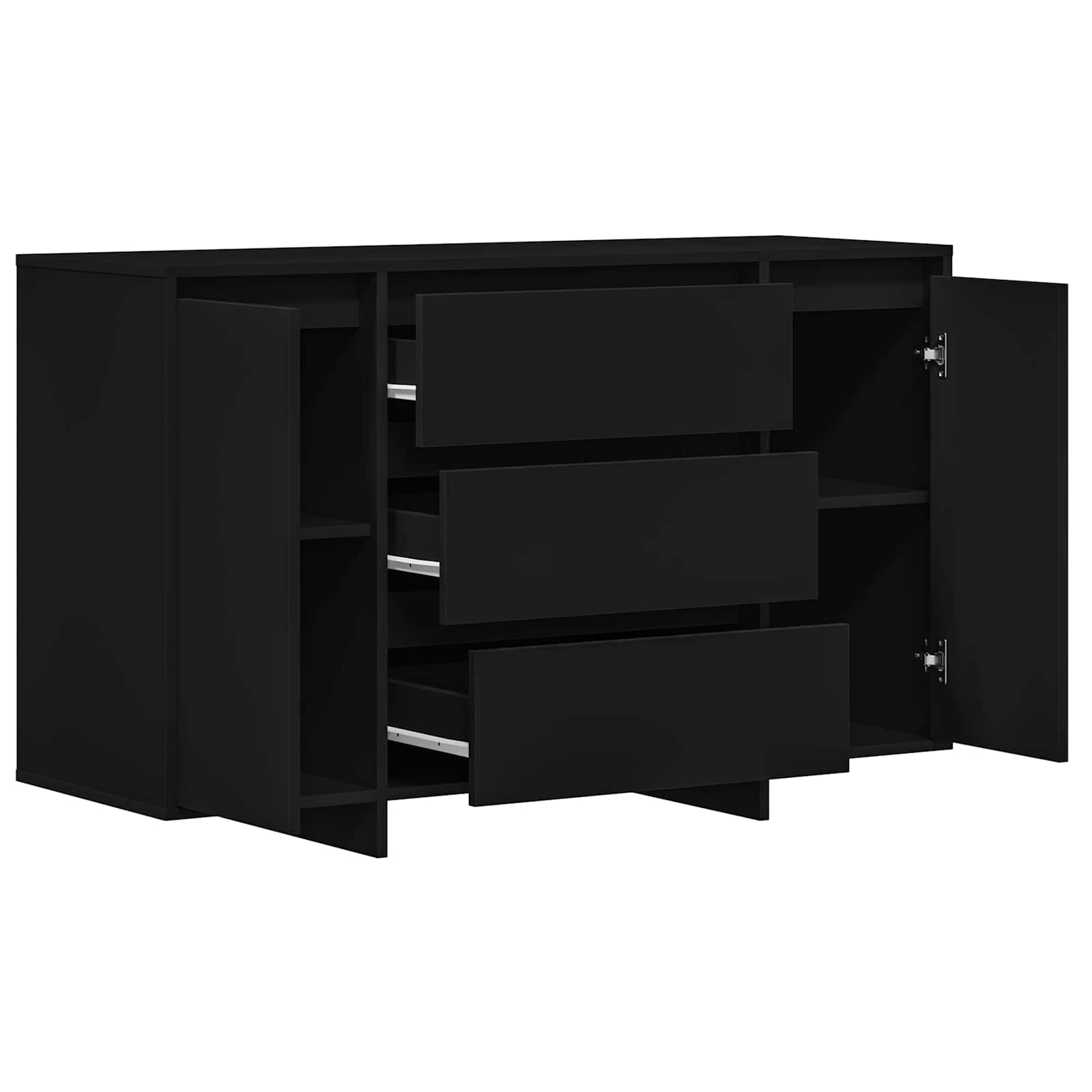 Buffet Noir 120 x 41 x 75 cm Bois d'ingénierie - XIOS