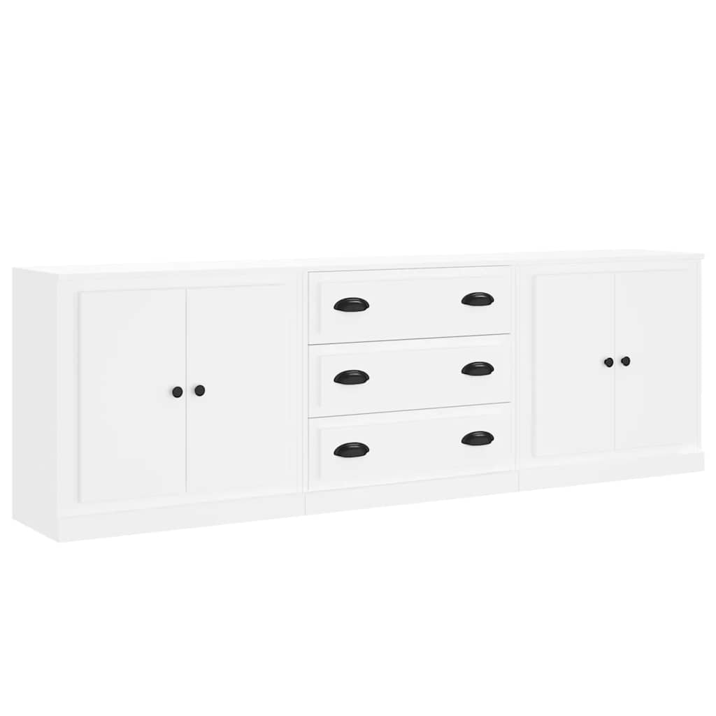 Buffets 3 pcs Blanc Bois d’ingénierie - XIOS