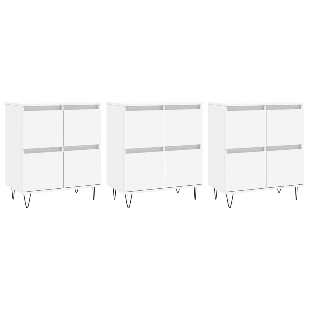 Buffets 3 pcs Blanc Bois d’ingénierie - XIOS