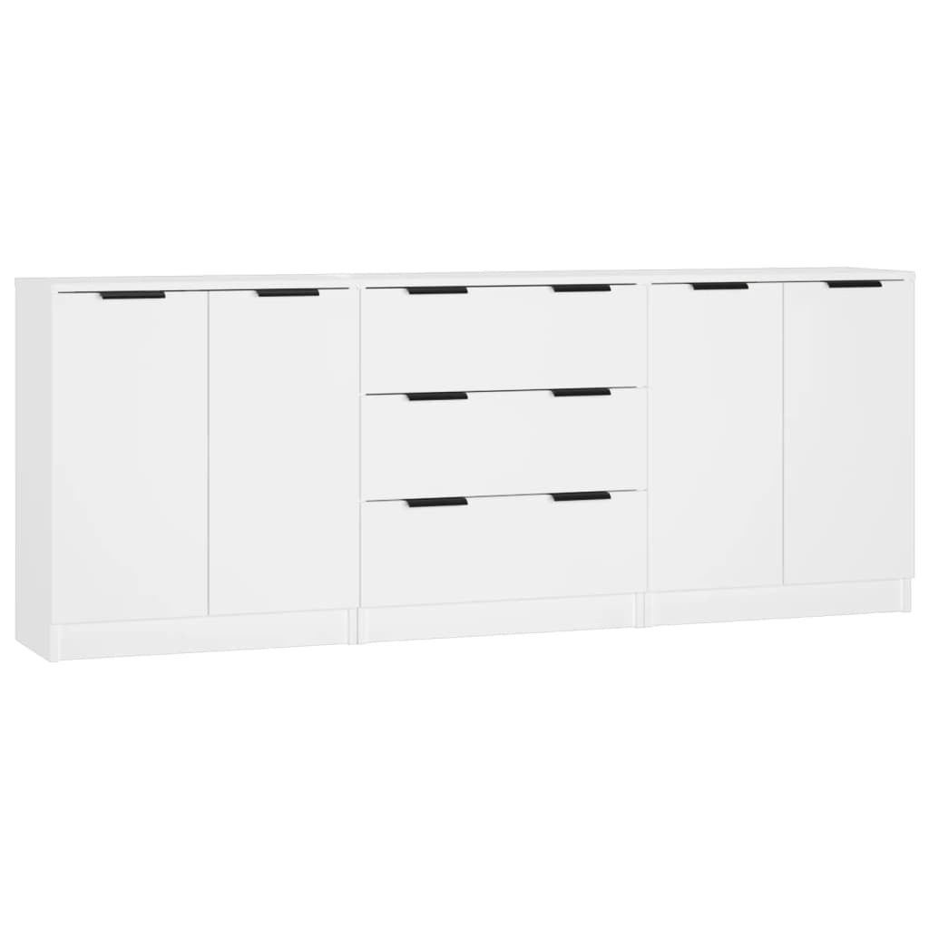 Buffets 3 pcs Blanc Bois d’ingénierie - XIOS