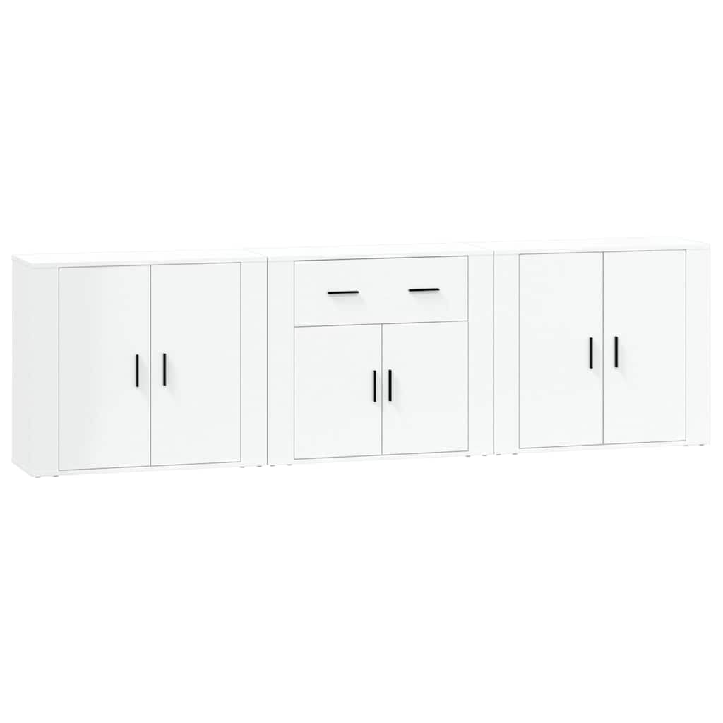 Buffets 3 pcs Blanc Bois d’ingénierie - XIOS