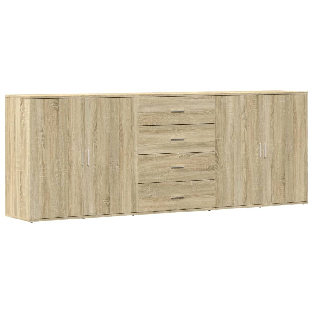 Buffets 3 pcs Chêne sonoma Bois d’ingénierie - XIOS