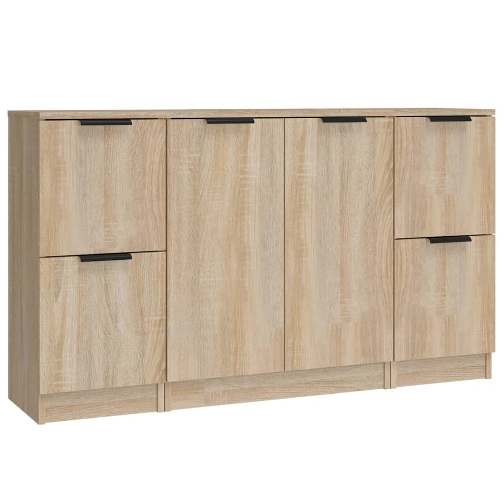 Buffets 3 pcs Chêne sonoma Bois d’ingénierie - XIOS