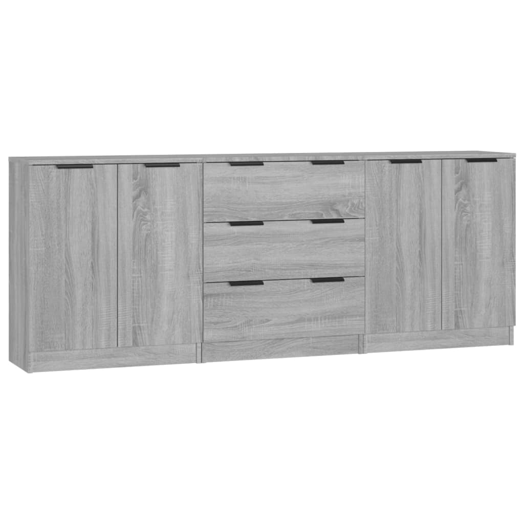 Buffets 3 pcs Sonoma gris Bois d’ingénierie - XIOS