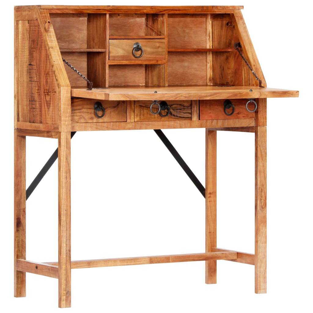Bureau 90x40x107 cm Bois d’acacia massif - XIOS