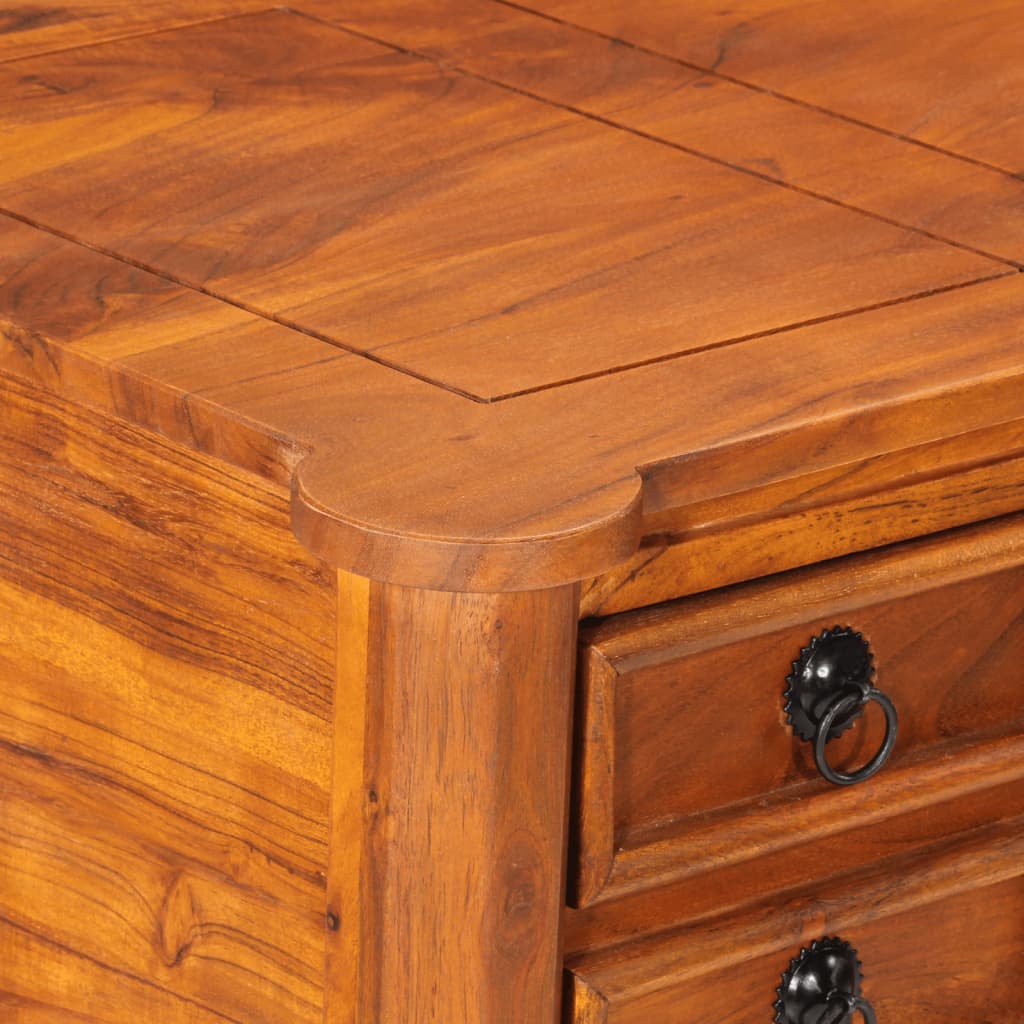 Bureau avec tiroirs 110x50x76 cm bois d'acacia solide - XIOS
