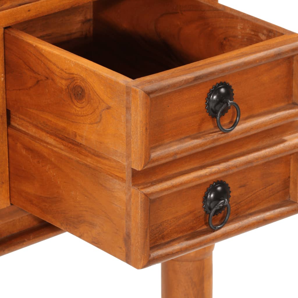 Bureau avec tiroirs 110x50x76 cm bois d'acacia solide - XIOS