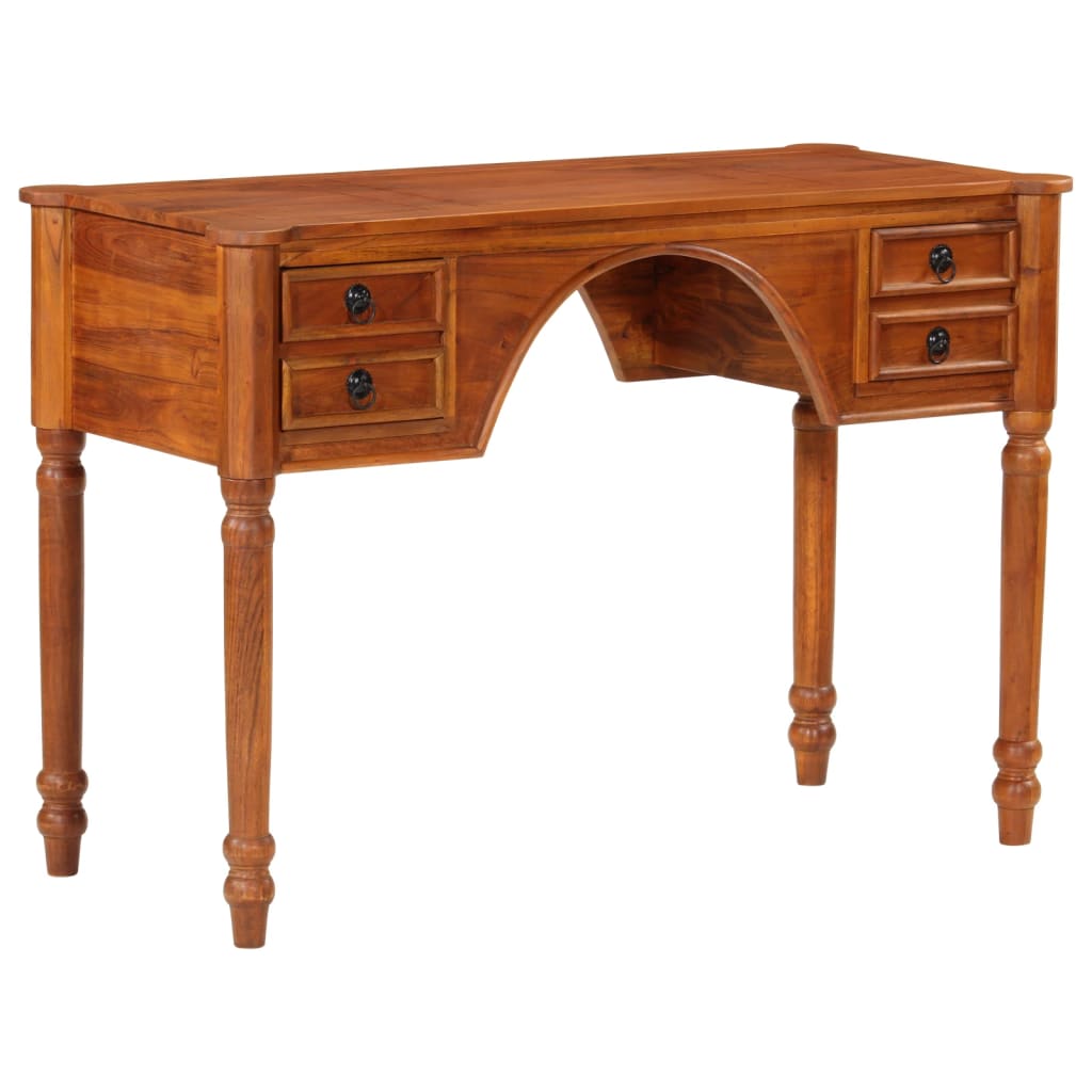 Bureau avec tiroirs 110x50x76 cm bois d'acacia solide - XIOS