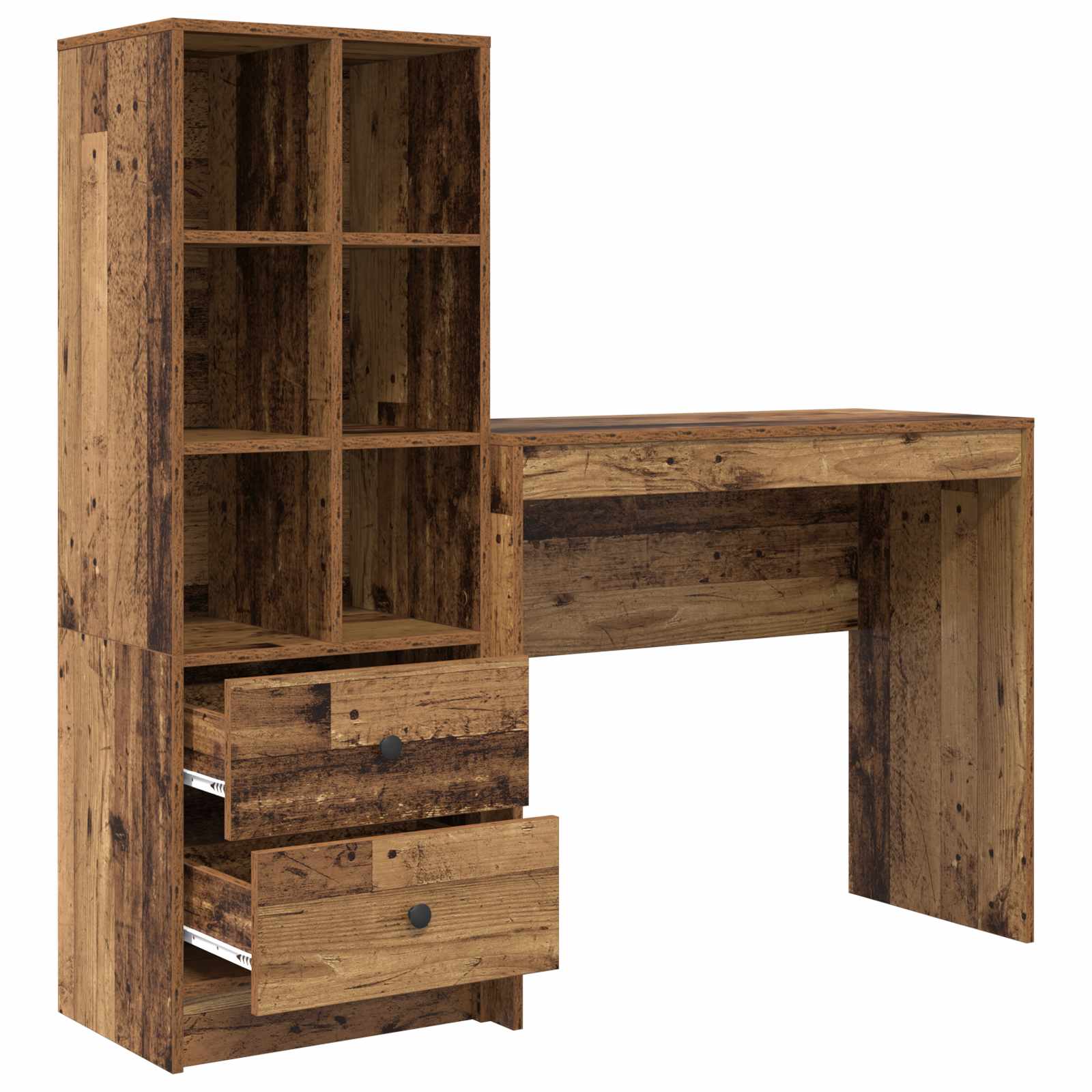 Bureau Bois ancien 135,5 x 40 x 127 cm 2 pc - XIOS