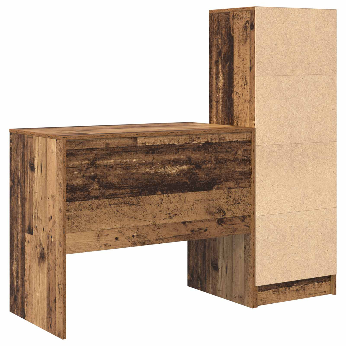 Bureau Bois ancien 135,5 x 50 x 127 cm 2 pc - XIOS