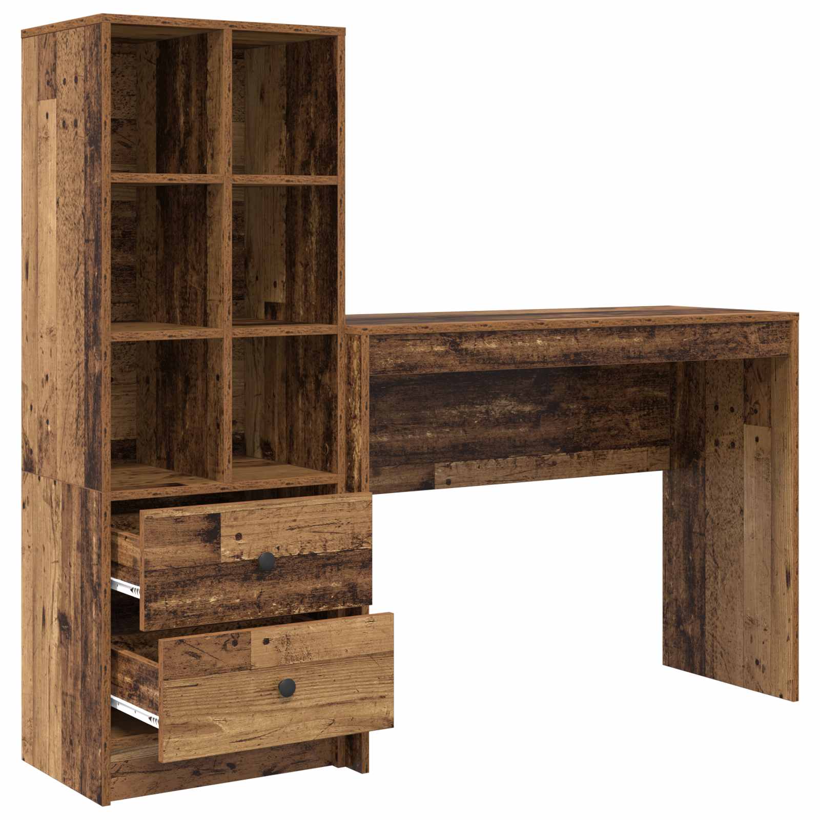 Bureau Bois ancien 145,5 x 40 x 127 cm 2 pc - XIOS
