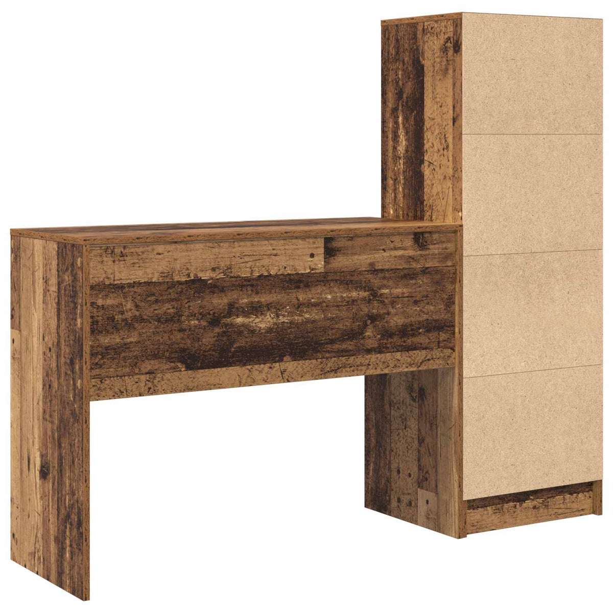 Bureau Bois ancien 145,5 x 40 x 127 cm 2 pc - XIOS