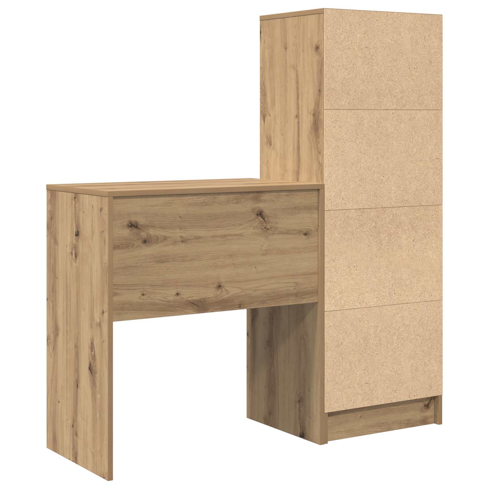 Bureau Chêne artisanal 115,5 x 40 x 127 cm 2 pc - XIOS