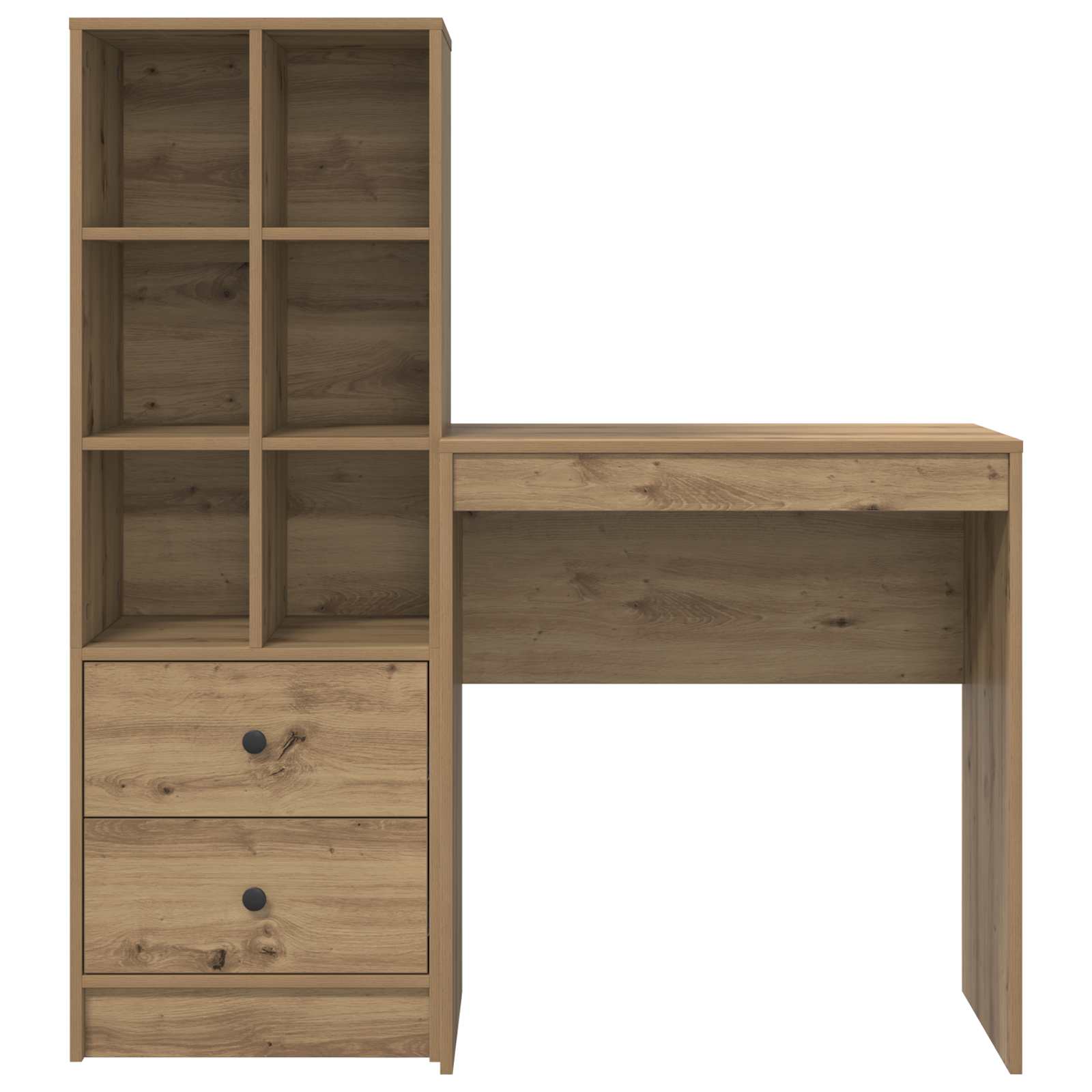 Bureau Chêne artisanal 115,5 x 40 x 127 cm 2 pc - XIOS
