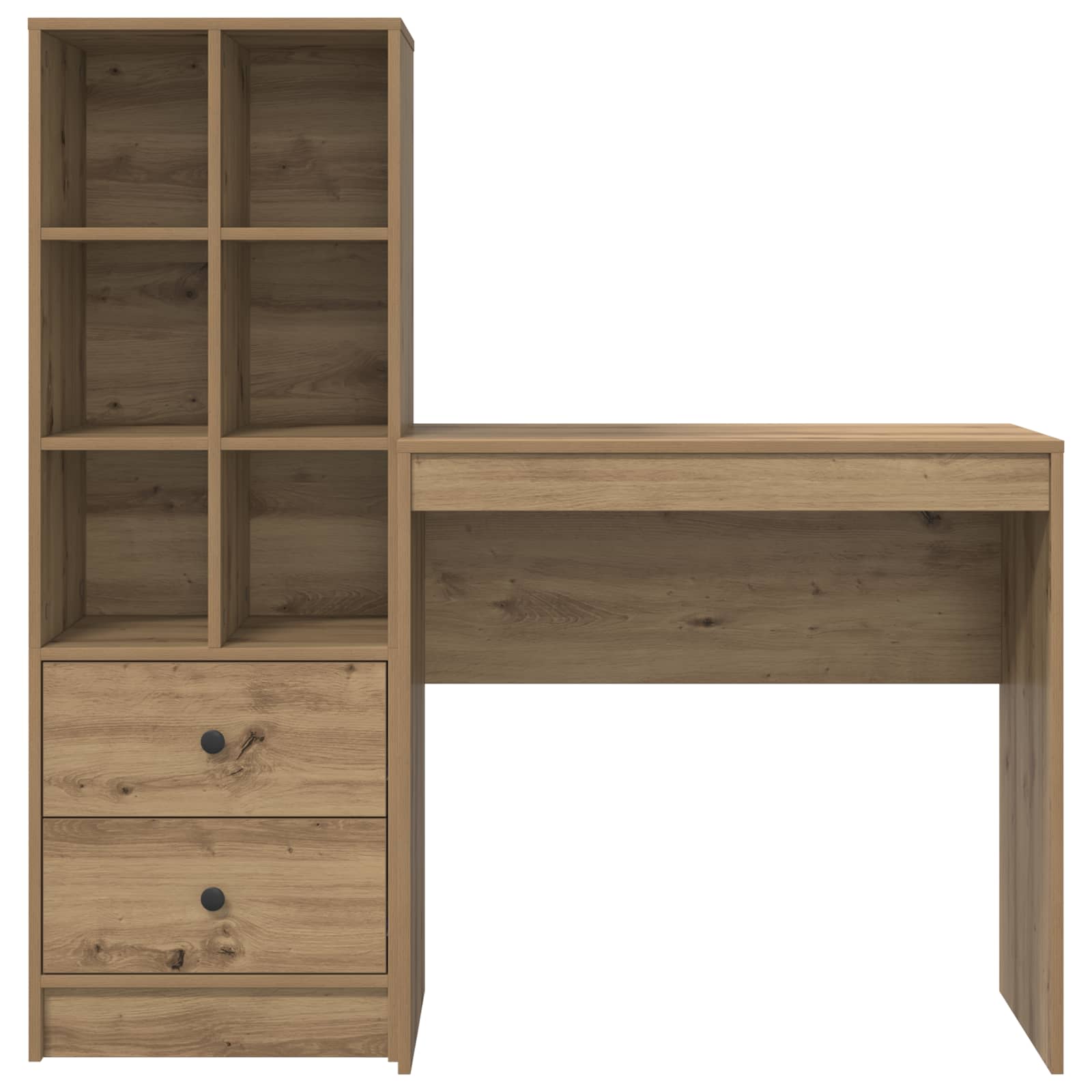 Bureau Chêne artisanal 125,5 x 40 x 127 cm 2 pc - XIOS