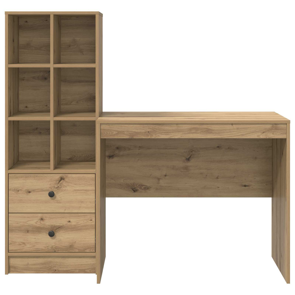 Bureau Chêne artisanal 135,5 x 50 x 127 cm 2 pc - XIOS