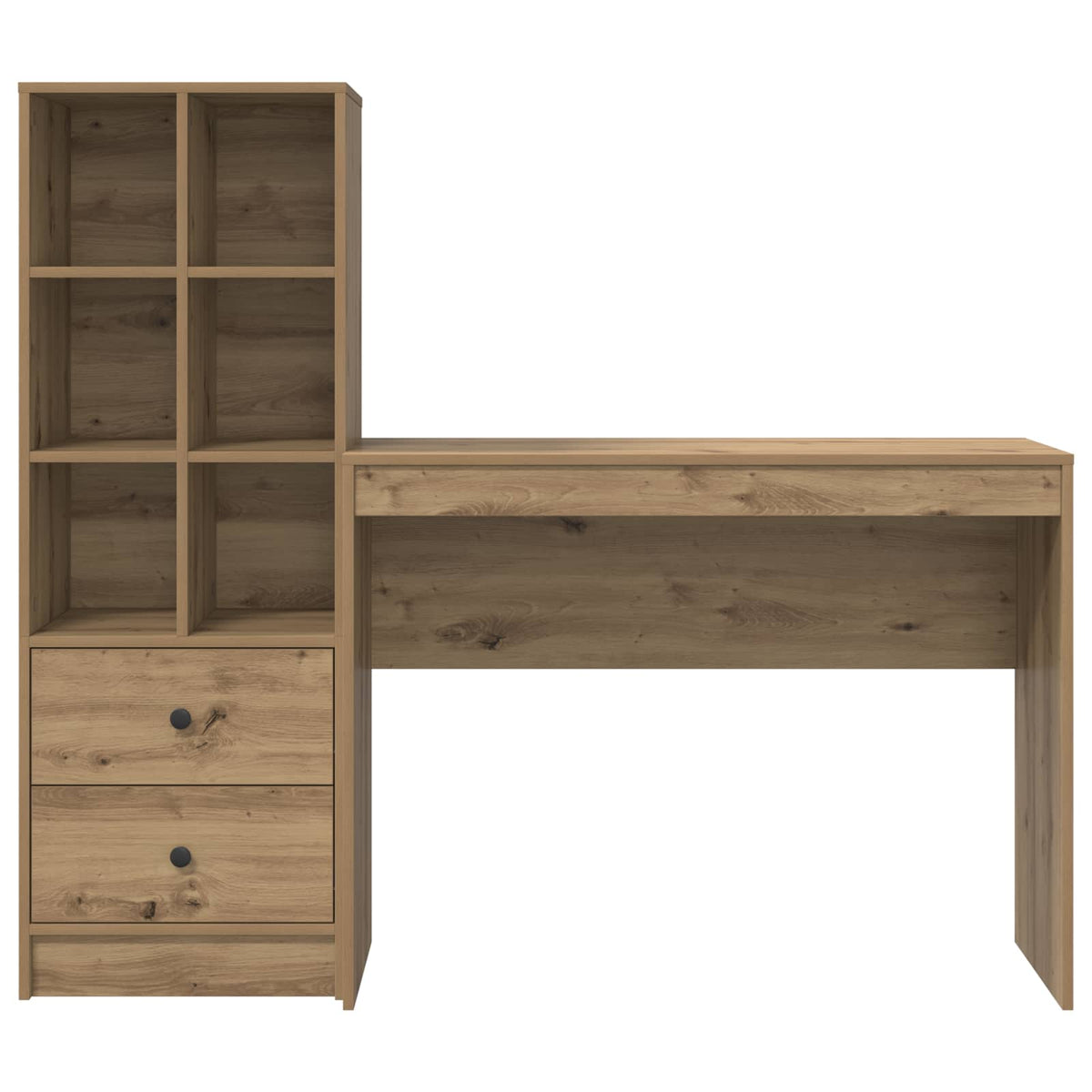 Bureau Chêne artisanal 145,5 x 40 x 127 cm 2 pc - XIOS