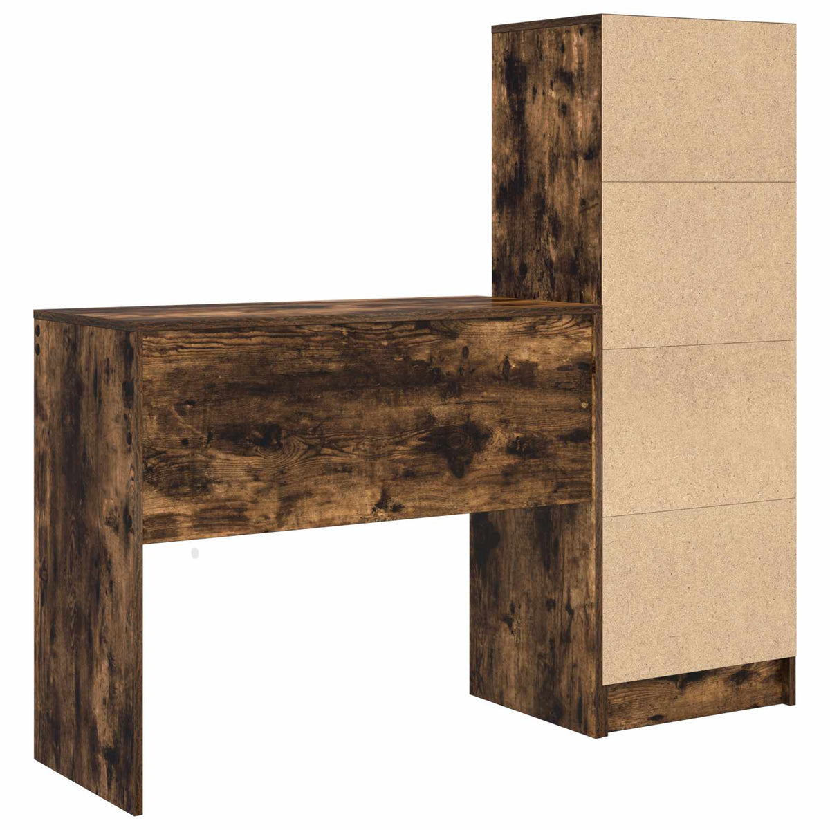 Bureau Chêne fumé 135,5 x 40 x 127 cm 2 pc - XIOS