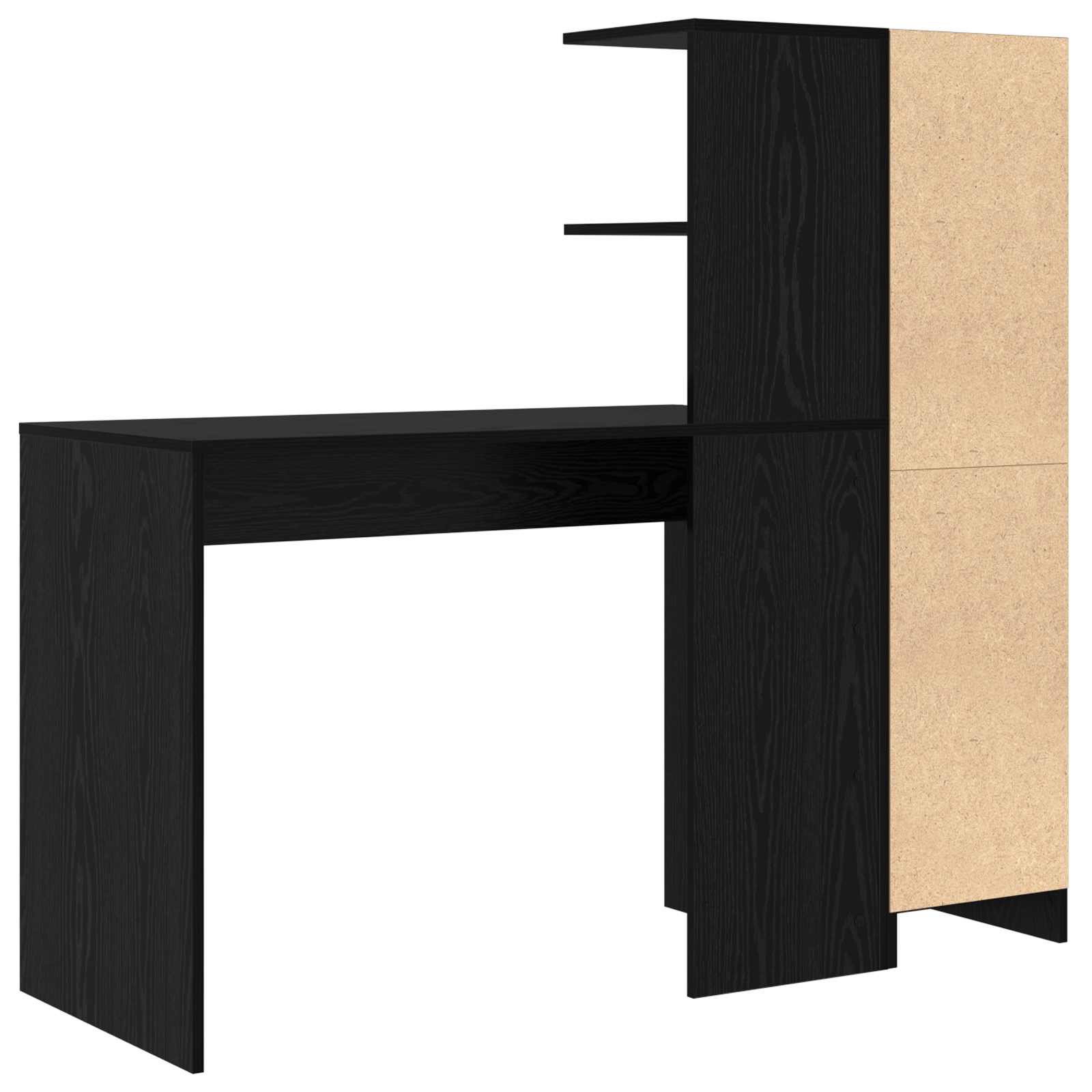 Bureau Chêne noir 133,5 x 50 x 124 cm 2 pc - XIOS