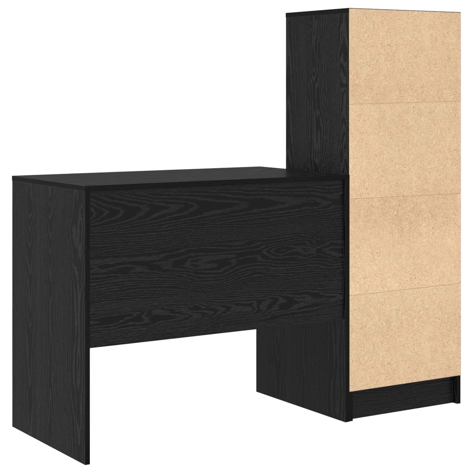 Bureau Chêne noir 135,5 x 50 x 127 cm 2 pc - XIOS