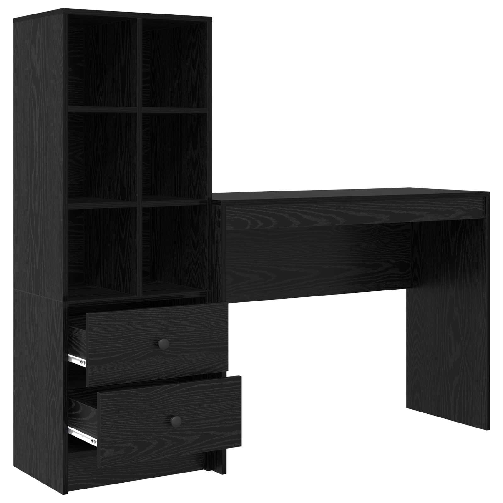 Bureau Chêne noir 145,5 x 40 x 127 cm 2 pc - XIOS