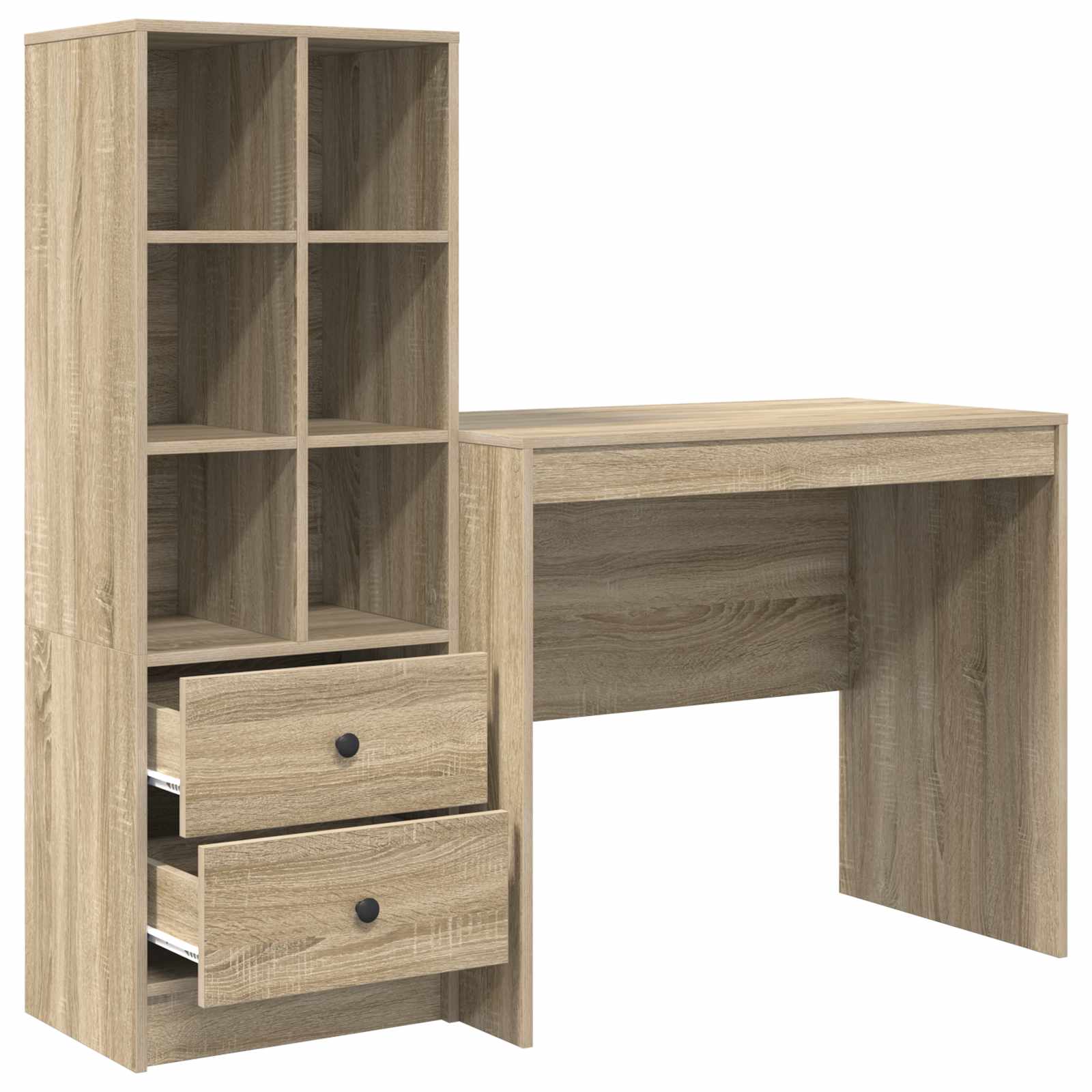 Bureau Chêne Sonoma 135,5 x 50 x 127 cm 2 pc - XIOS