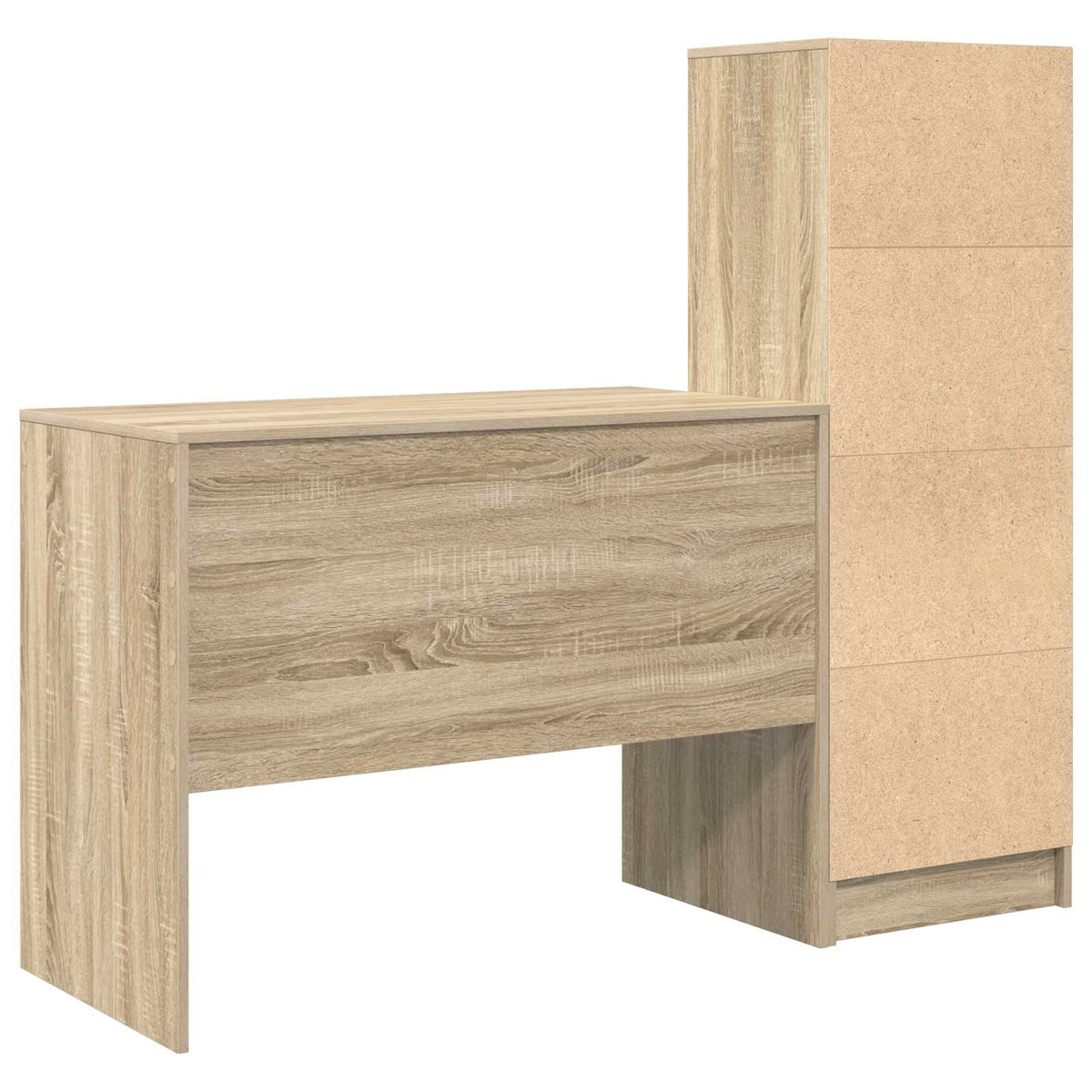 Bureau Chêne Sonoma 145.5 x 50 x 127 cm 2 pc - XIOS