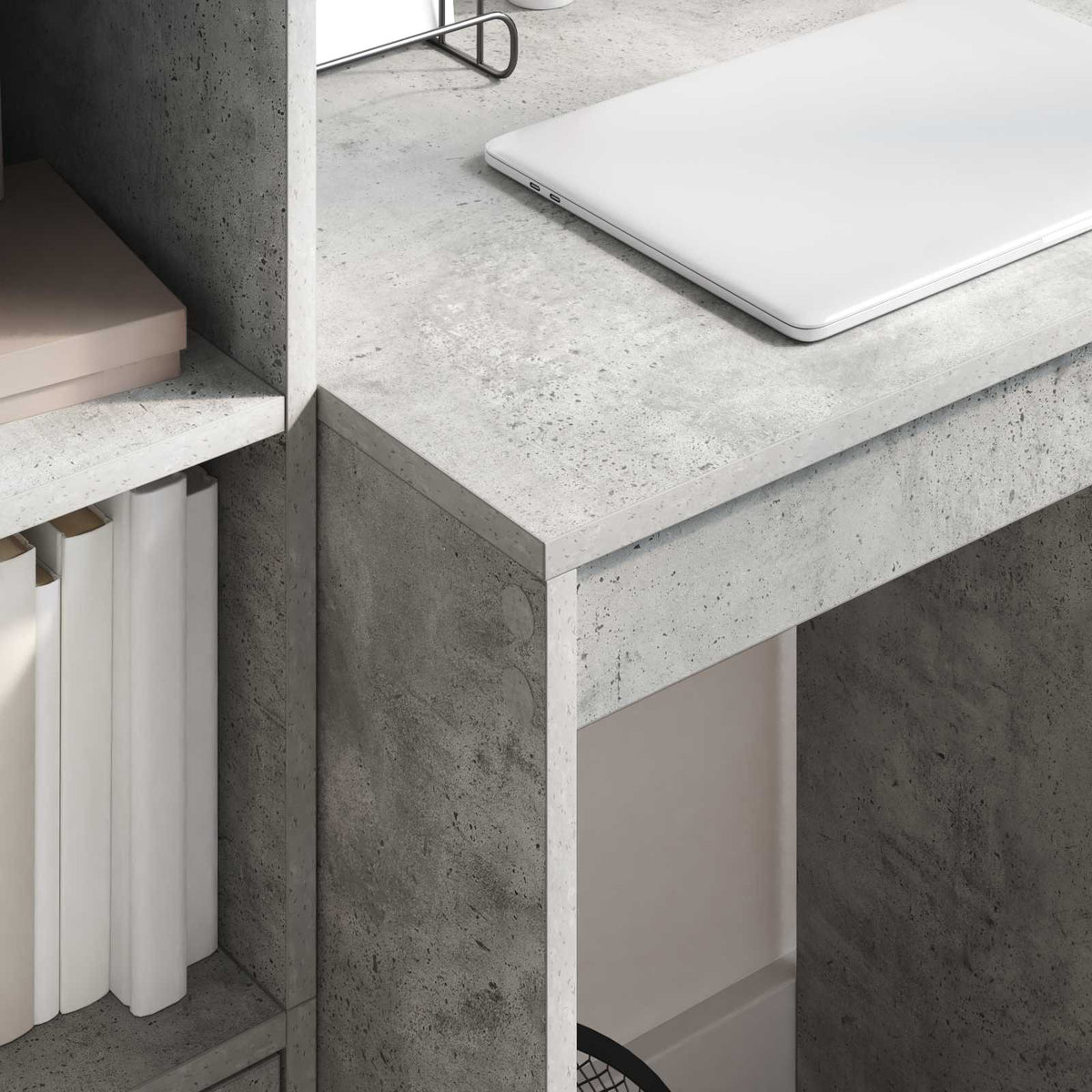 Bureau Gris béton 105,5 x 50 x 127 cm 2 pc - XIOS