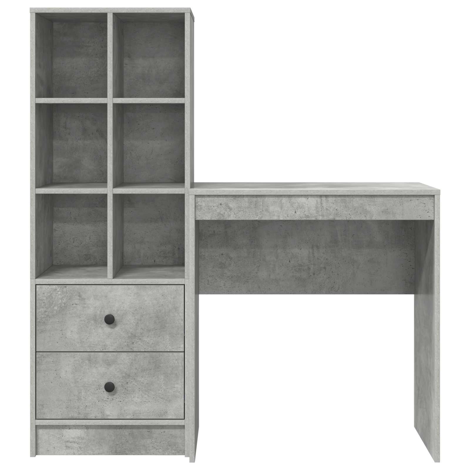 Bureau Gris béton 115,5 x 40 x 127 cm 2 pc - XIOS