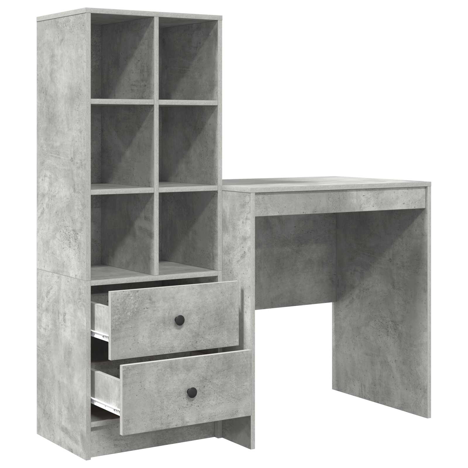 Bureau Gris béton 115,5 x 50 x 127 cm 2 pc - XIOS